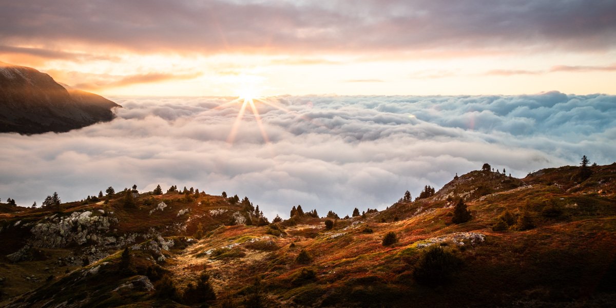 14 – Couché de soleil au dessus des nuages